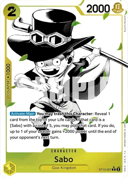 Carte One Piece anglaise ST13-007 Sabo (version 2)