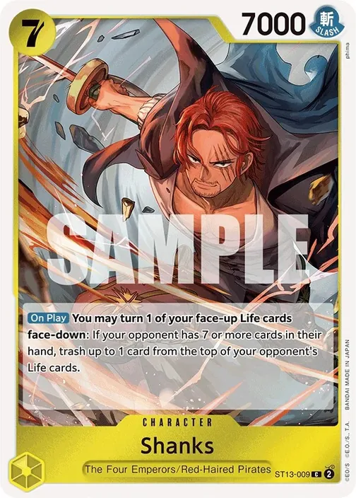 Carte One Piece anglaise ST13-009 Shanks