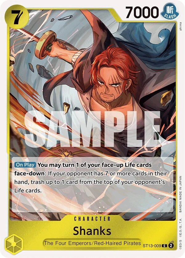 Carte One Piece anglaise Shanks ST13-009 C