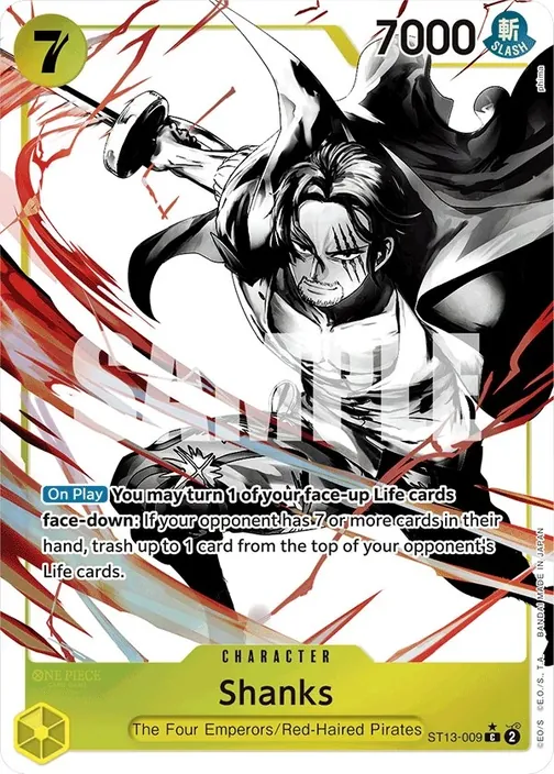 Carte One Piece anglaise ST13-009 Shanks (version 2)