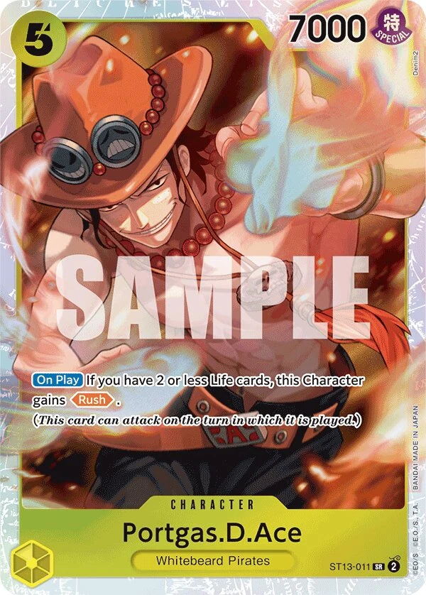 Carte One Piece anglaise Portgas.D.Ace ST13-011 SR