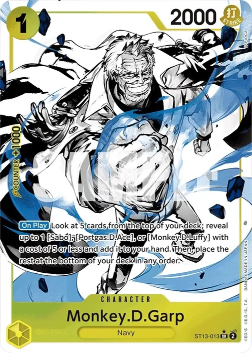 Carte One Piece anglaise ST13-013 Monkey.D.Garp (version 2)