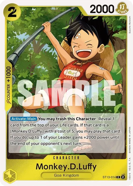 Carte One Piece anglaise ST13-014 Monkey.D.Luffy