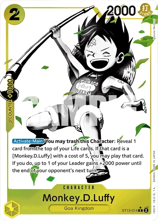 Carte One Piece anglaise Monkey.D.Luffy ST13-014 C