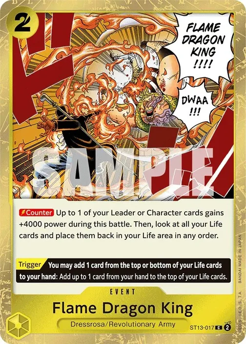 Carte One Piece anglaise ST13-017 Flame Dragon King