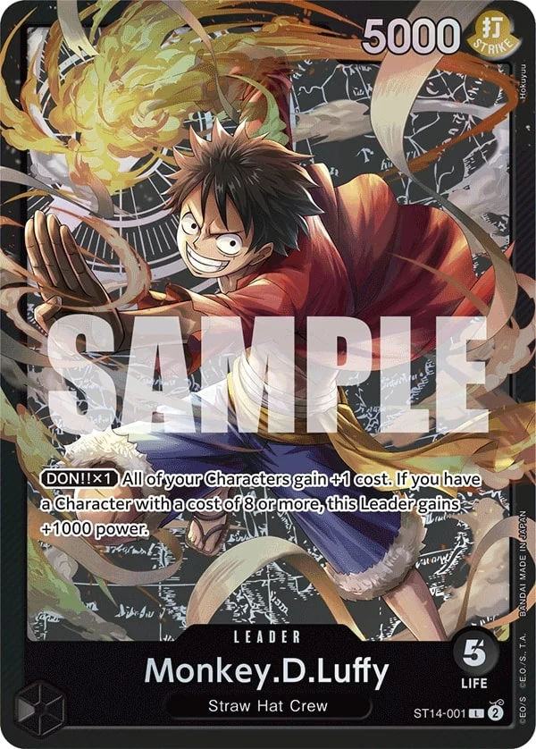 Carte One Piece anglaise Monkey.D.Luffy ST14-001 L