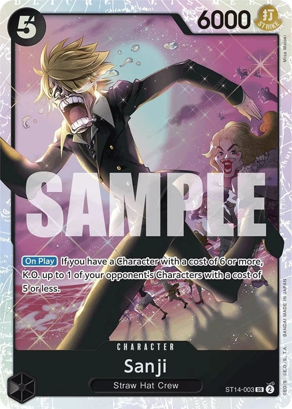 Carte One Piece anglaise Sanji ST14-003 SR