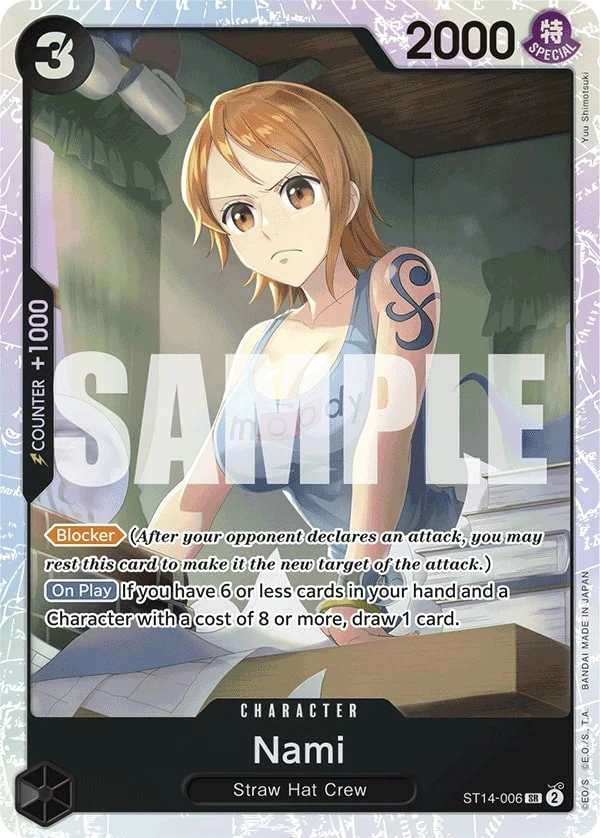 Carte One Piece anglaise Nami ST14-006 SR
