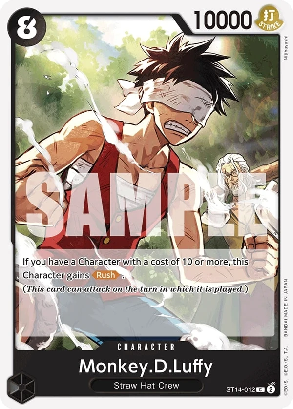 Carte One Piece anglaise Monkey.D.Luffy ST14-012 C