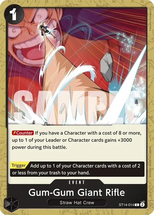 Carte One Piece anglaise ST14-014 Gum-Gum Giant Rifle