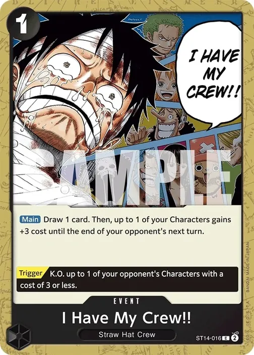 Carte One Piece anglaise ST14-016 I Have My Crew!!