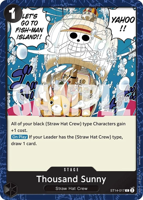 Carte One Piece anglaise Thousand Sunny ST14-017 C