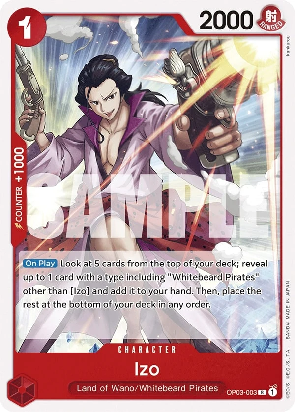 Carte One Piece anglaise Izo OP03-003 R