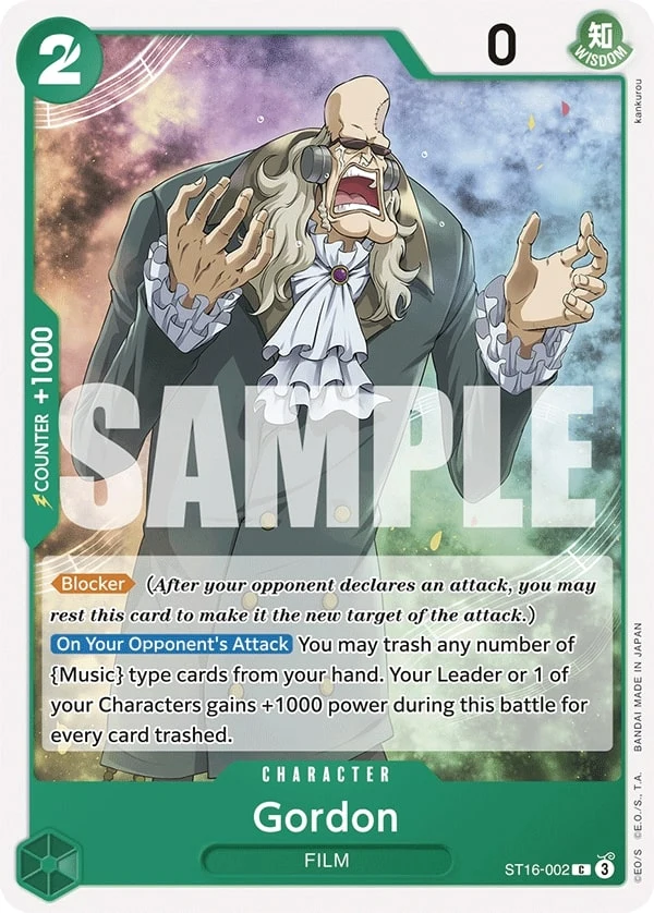 Carte One Piece anglaise Gordon ST16-002 C