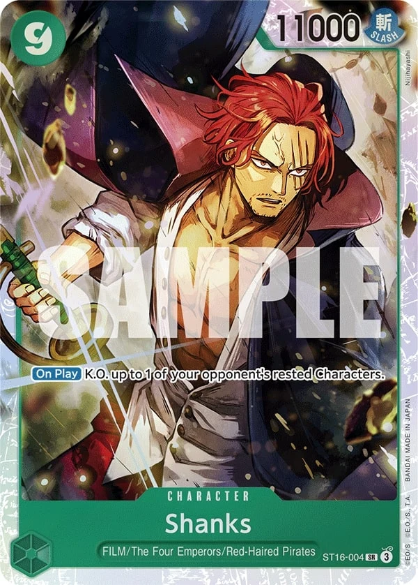 Carte One Piece anglaise Shanks ST16-004 SR