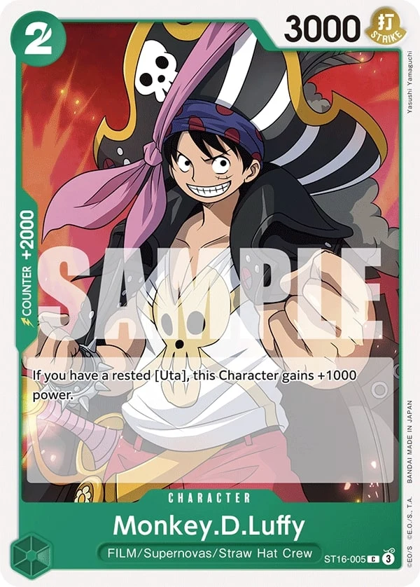 Carte One Piece anglaise Monkey.D.Luffy ST16-005 C