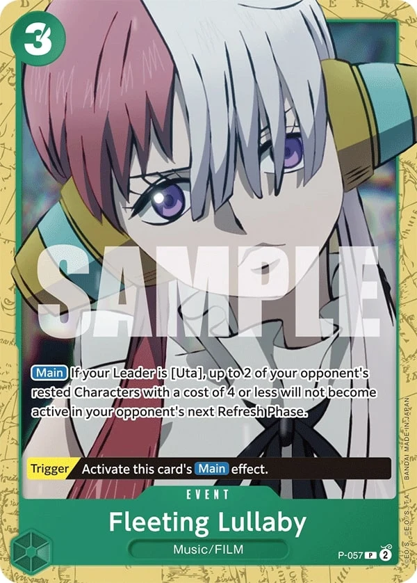 Carte One Piece anglaise Fleeting Lullaby P-057 P