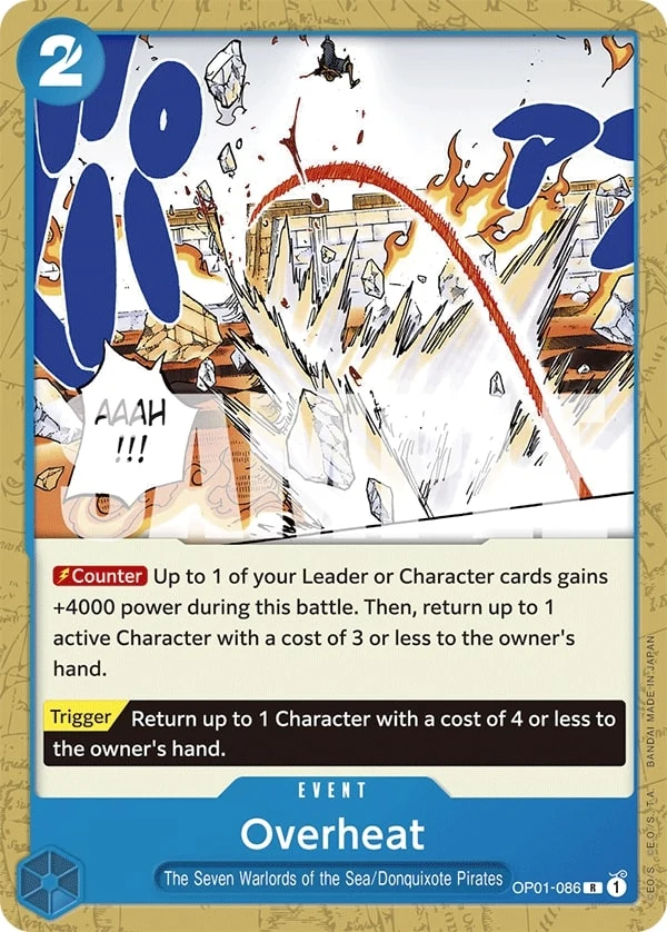 Carte One Piece anglaise Overheat OP01-086 R