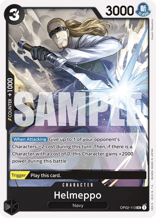 Carte One Piece anglaise Helmeppo OP02-113 UC