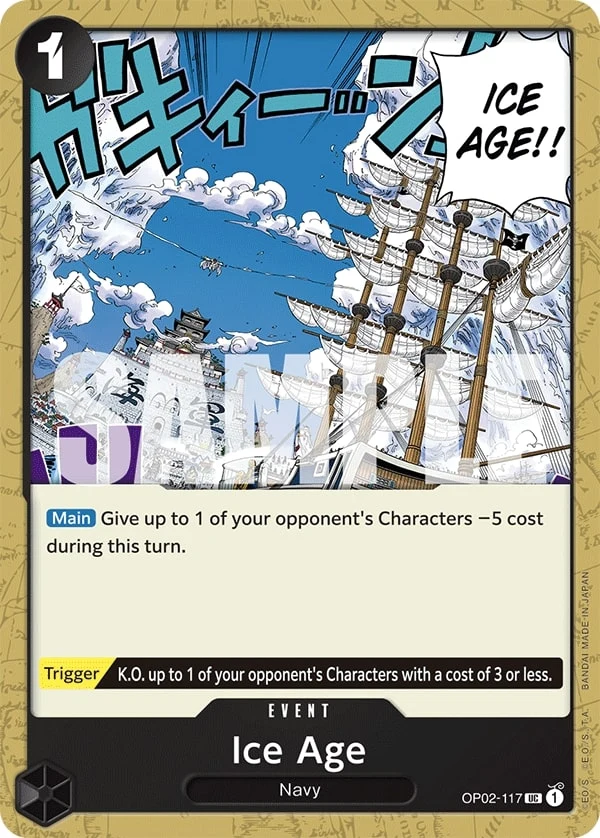 Carte One Piece anglaise Ice Age OP02-117 UC