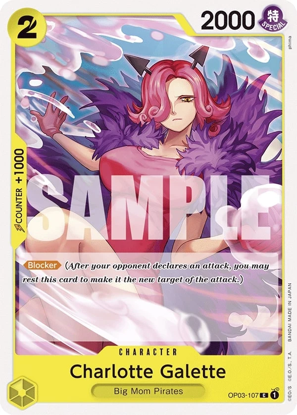 Carte One Piece anglaise Charlotte Galette OP03-107 C