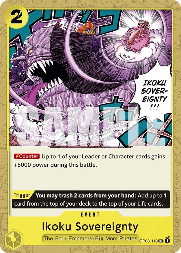 Carte One Piece anglaise Ikoku Sovereignty OP03-118 UC