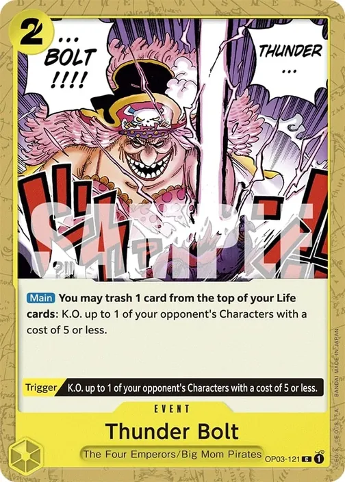 Carte One Piece anglaise OP03-121 Thunder Bolt (version 2)