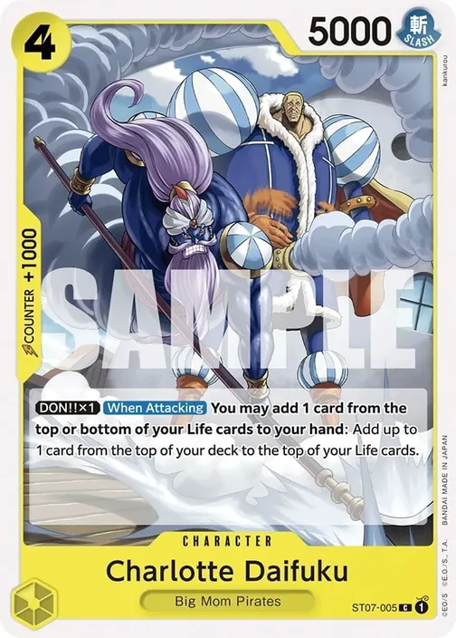 Carte One Piece anglaise ST07-005 Charlotte Daifuku (version 2)