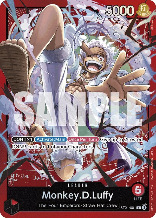 Carte One Piece anglaise Monkey.D.Luffy ST21-001 L