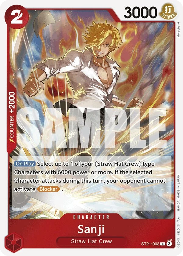 Carte One Piece anglaise Sanji ST21-003 C