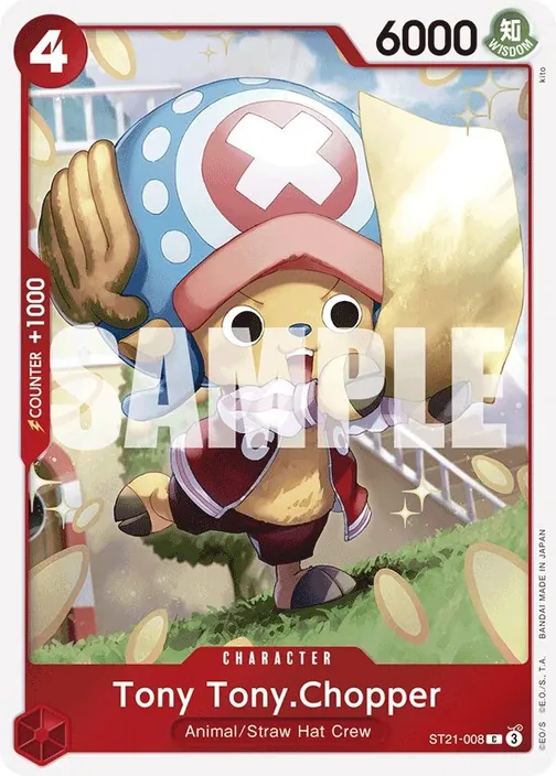Carte One Piece anglaise ST21-008 Tony Tony.Chopper