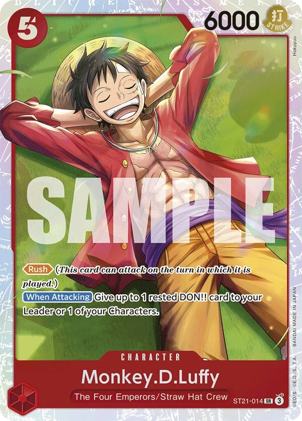 Carte One Piece anglaise Monkey.D.Luffy ST21-014 SR