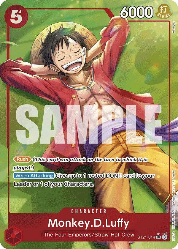 Carte One Piece anglaise Monkey.D.Luffy ST21-014 SR