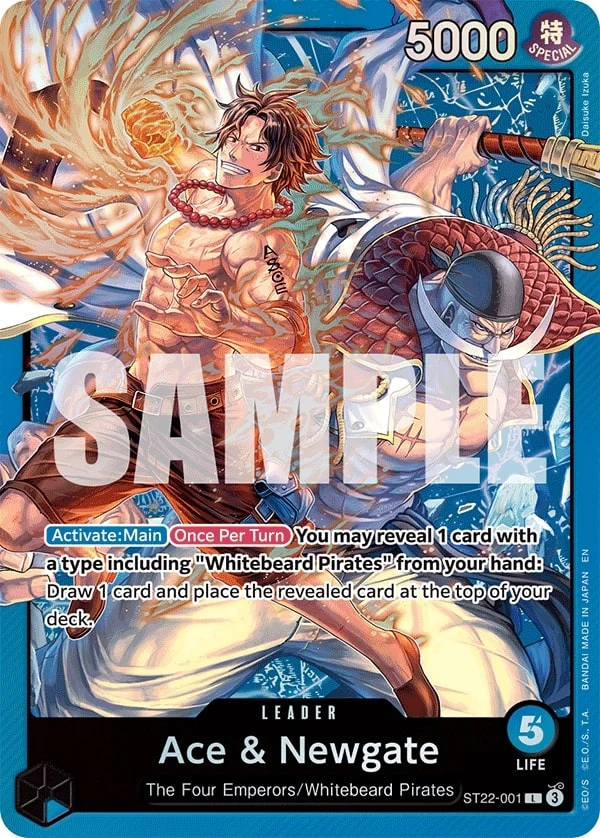 Carte One Piece anglaise Ace & Newgate ST22-001 L