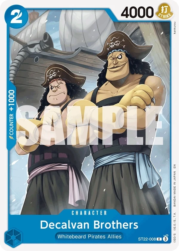 Carte One Piece anglaise Decalvan Brothers ST22-008 C
