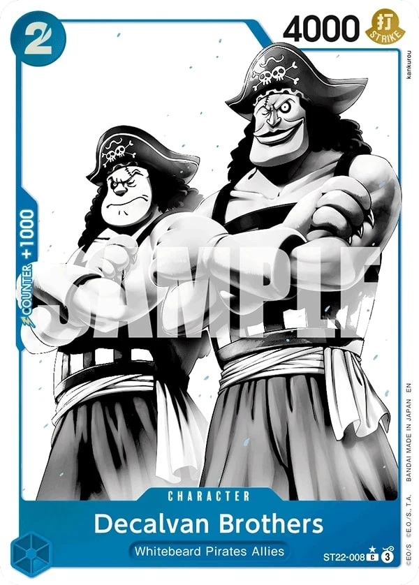 Carte One Piece anglaise Decalvan Brothers ST22-008 C