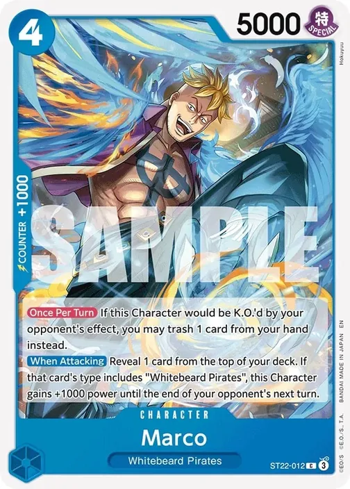 Carte One Piece anglaise ST22-012 Marco