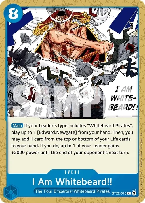 Carte One Piece anglaise ST22-015 I Am Whitebeard!!