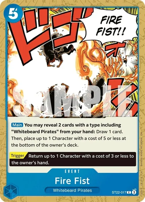 Carte One Piece anglaise ST22-017 Fire Fist