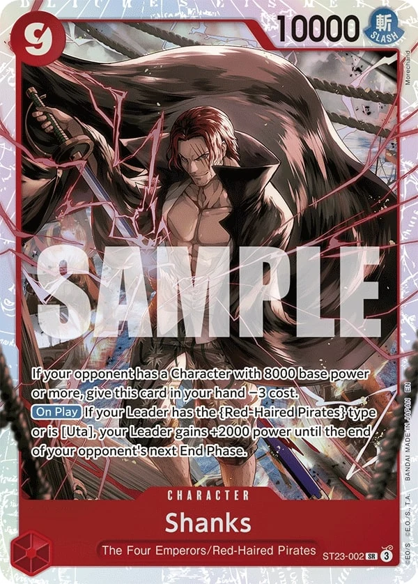 Carte One Piece anglaise Shanks ST23-002 SR
