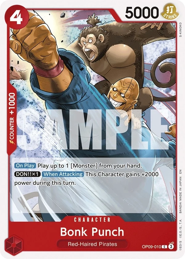 Carte One Piece anglaise Bonk Punch OP09-010 C