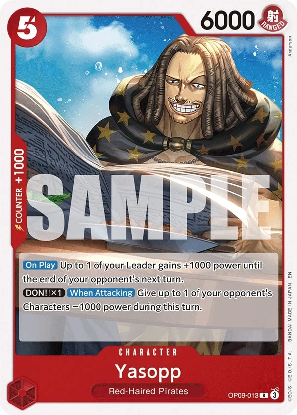 Carte One Piece anglaise Yasopp OP09-013 R
