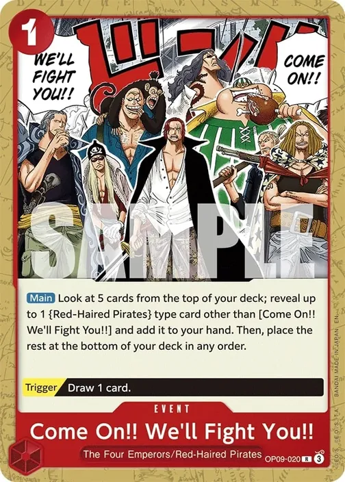 Carte One Piece anglaise OP09-020 Come On!! We'll Fight You!!