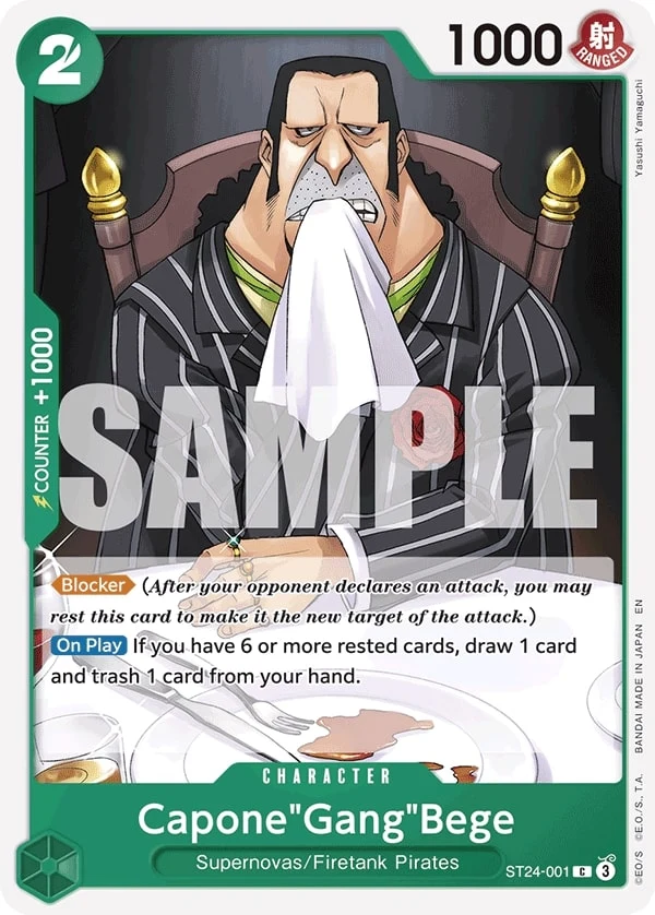 Carte One Piece anglaise Capone"Gang"Bege ST24-001 C