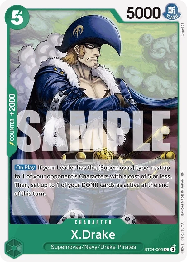 Carte One Piece anglaise X.Drake ST24-005 C