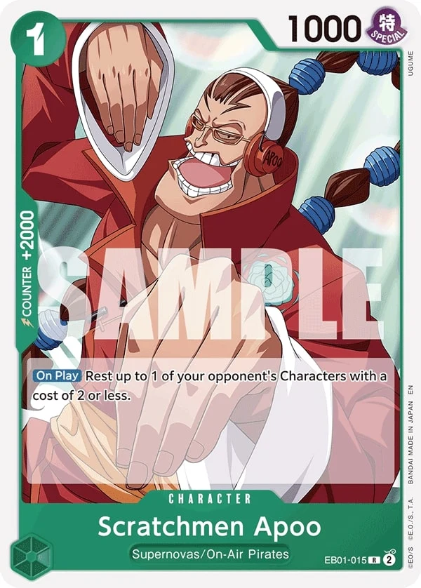 Carte One Piece anglaise Scratchmen Apoo EB01-015 R