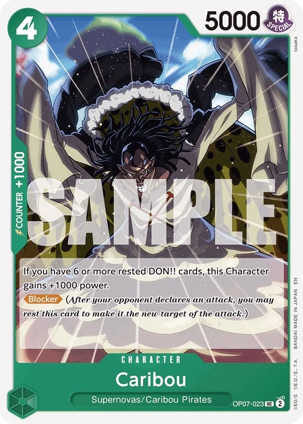 Carte One Piece anglaise Caribou OP07-023 UC
