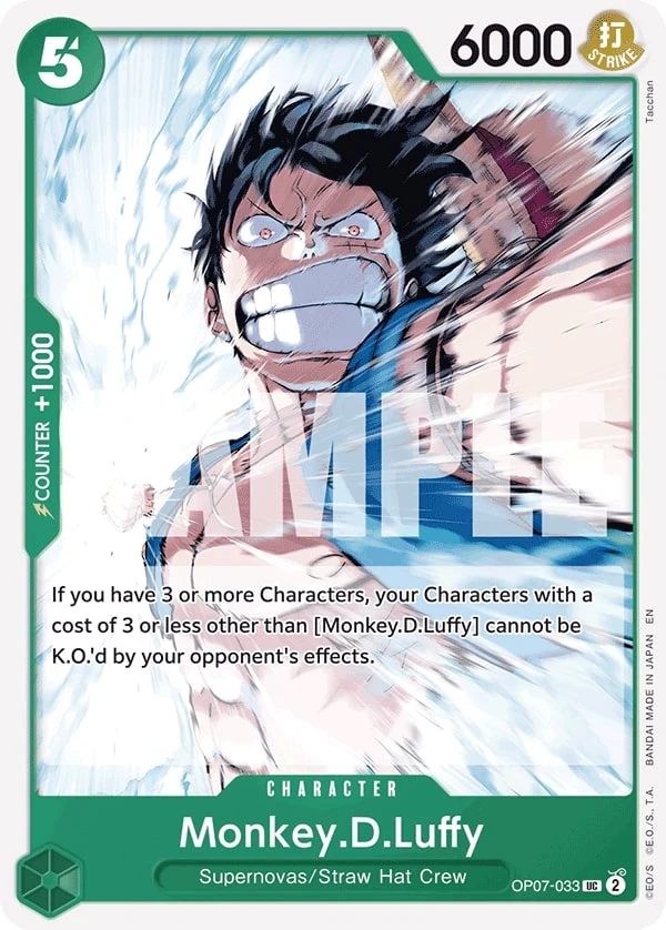 Carte One Piece anglaise Monkey.D.Luffy OP07-033 UC