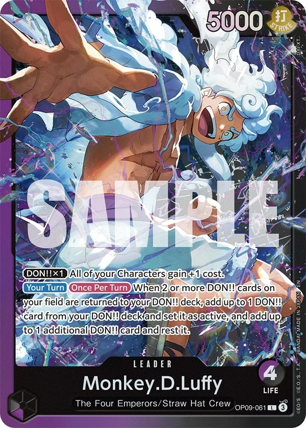 Carte One Piece anglaise Monkey.D.Luffy OP09-061 L