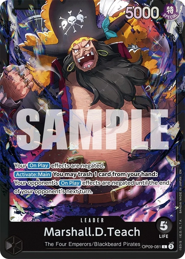 Carte One Piece anglaise Marshall.D.Teach OP09-081 L